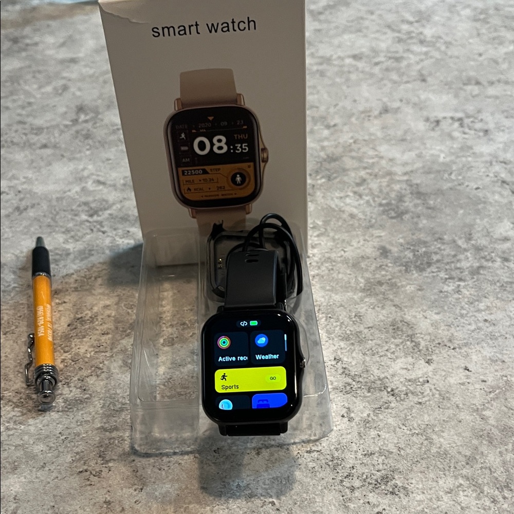 Black Smartwatch with Fitness & Sports Modes